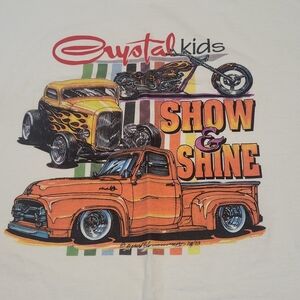 Vintage Crystal Kids Show & Shine T-Shirt XL Gerald Blommaert Hot Rod Car Show